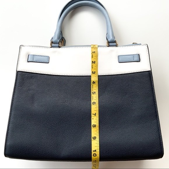 Michael Kors Reagan Large Satchel Bag blue white - Picture 12 of 14